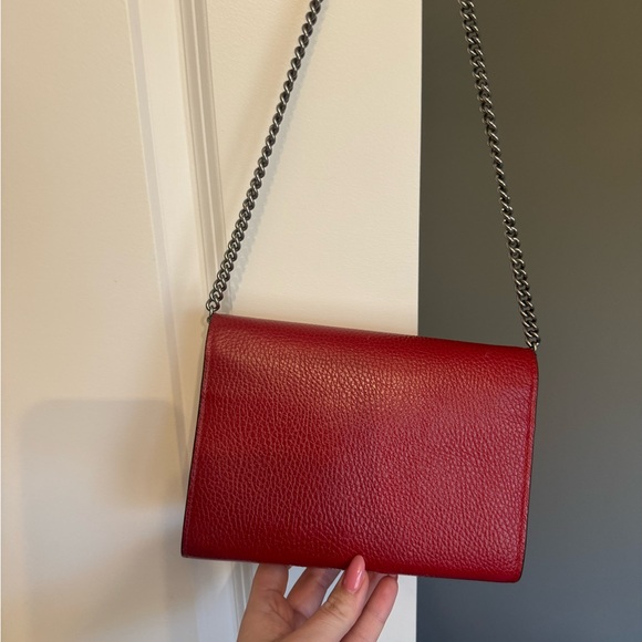 Gucci side bag wallet on chain in red great condition. Style is called dionsysis - Picture 7 of 7